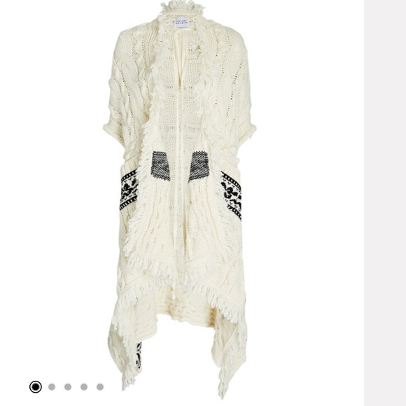 Hayley Menzies ‘Dakota’ Cable Knit Cardigan Vest Blanket Style One Size - Picture 5 of 10